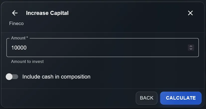 Capital Management — Increase Capital input