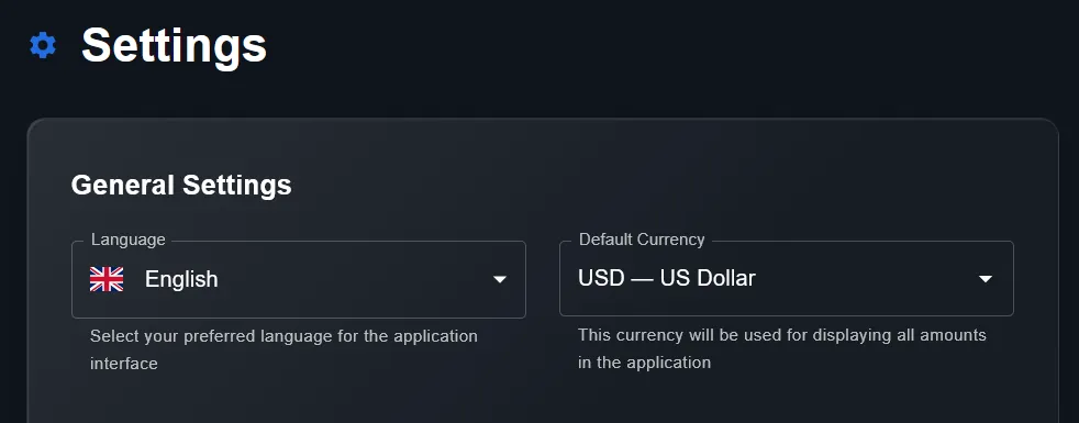 Multi-currency portfolio setup