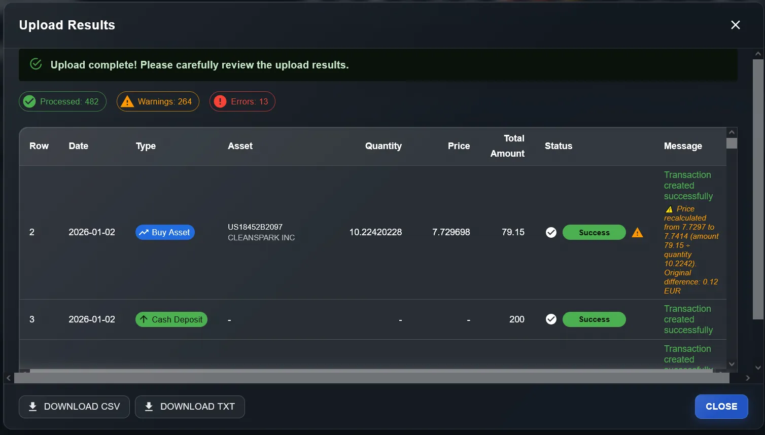 Trading 212 portfolio imported in DonkyCapital dashboard